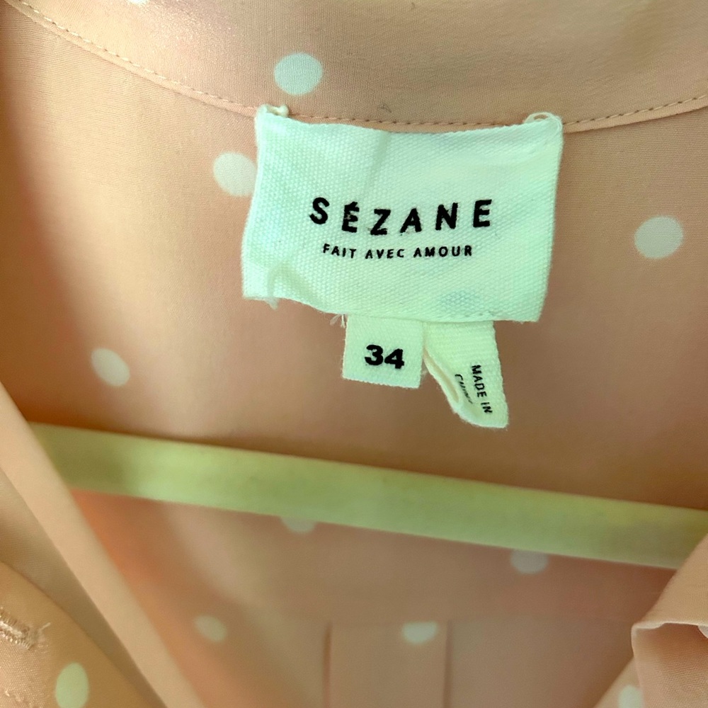 Sezane silk Ann shirt size 34